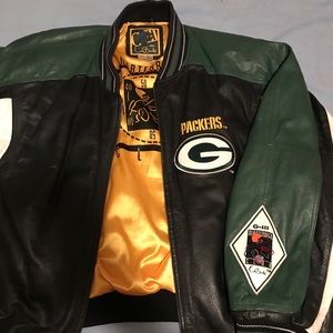Green Bay Packers Carl Banks leather